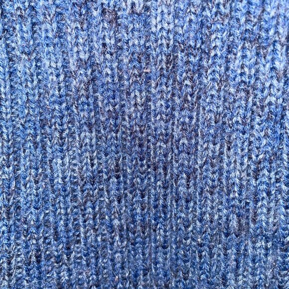 Classic Elements Blue Ribbed Turtleneck Sweater M 100% Acrylic Long Sleeve Knit - Picture 6 of 6